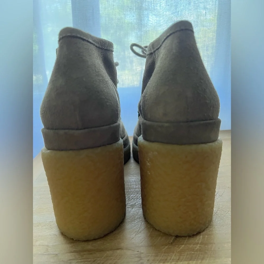 Chloé Women's Jamie Platform Ankle Booties in Taupe Size 40 New - Picture 5 of 11